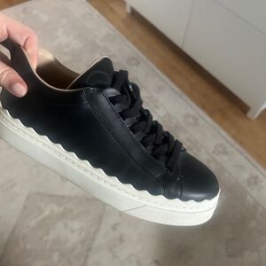 Chloe Lauren Leather Sneakers Size 38